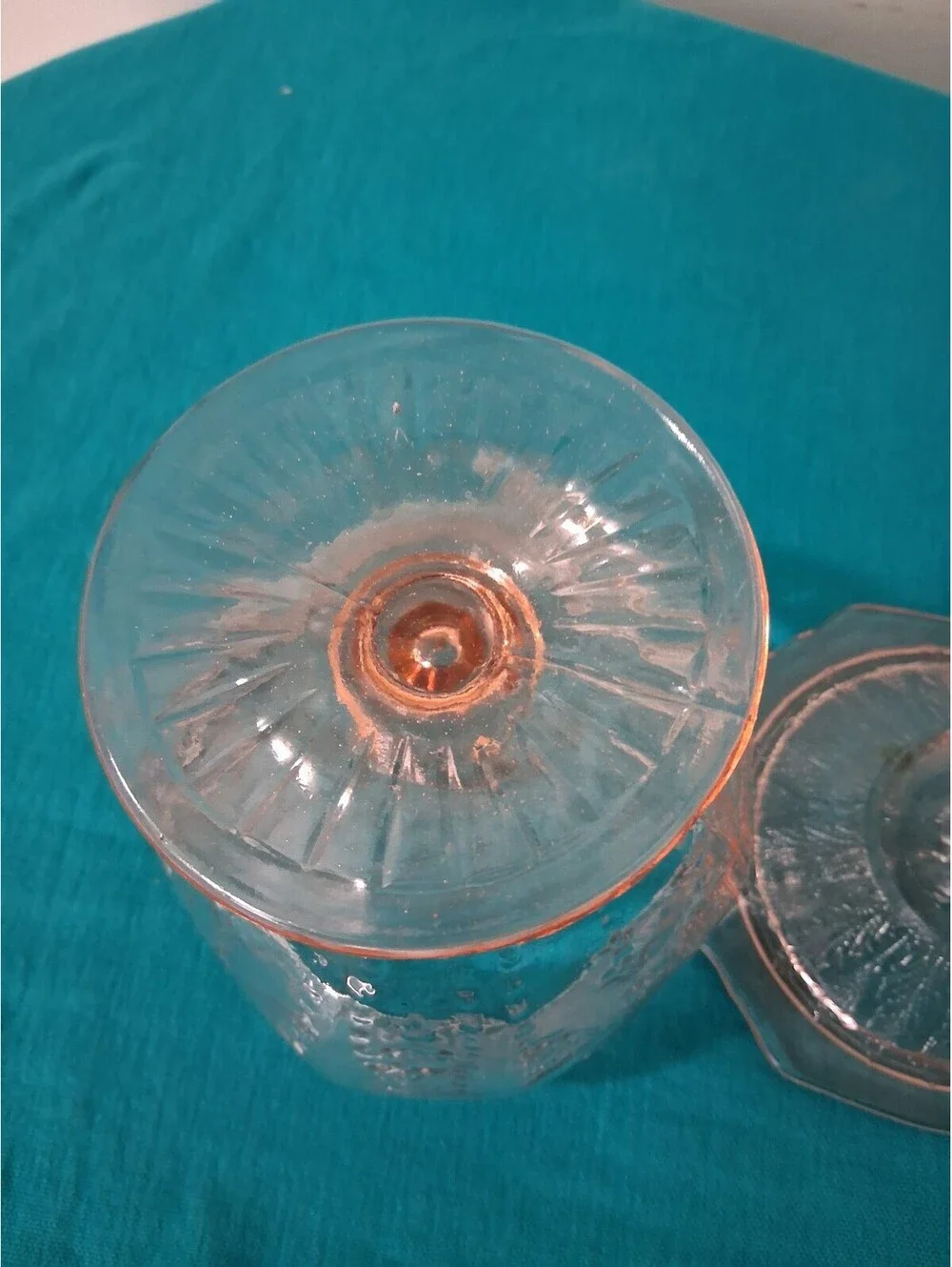 Vintage Hocking Depression glass candy dish  with Lid